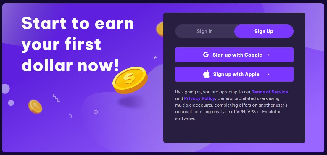 Sign Up for an Account