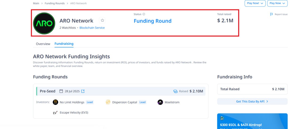 ARO network raise