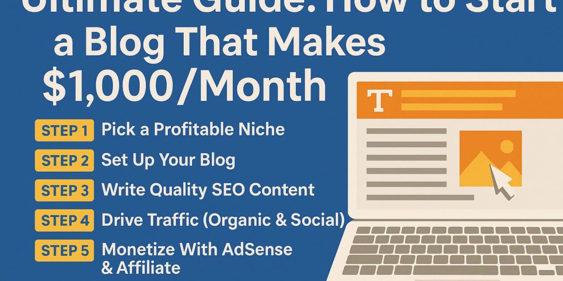 Ultimate Guide How to Start a Blog That Makes $1,000Month