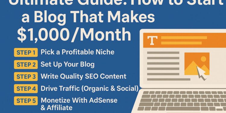 Ultimate Guide How to Start a Blog That Makes $1,000Month