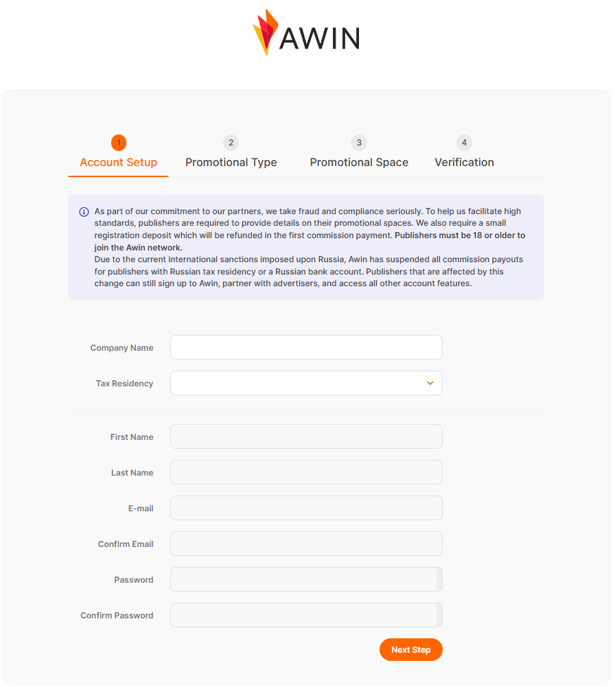 Join Awin affiliate network