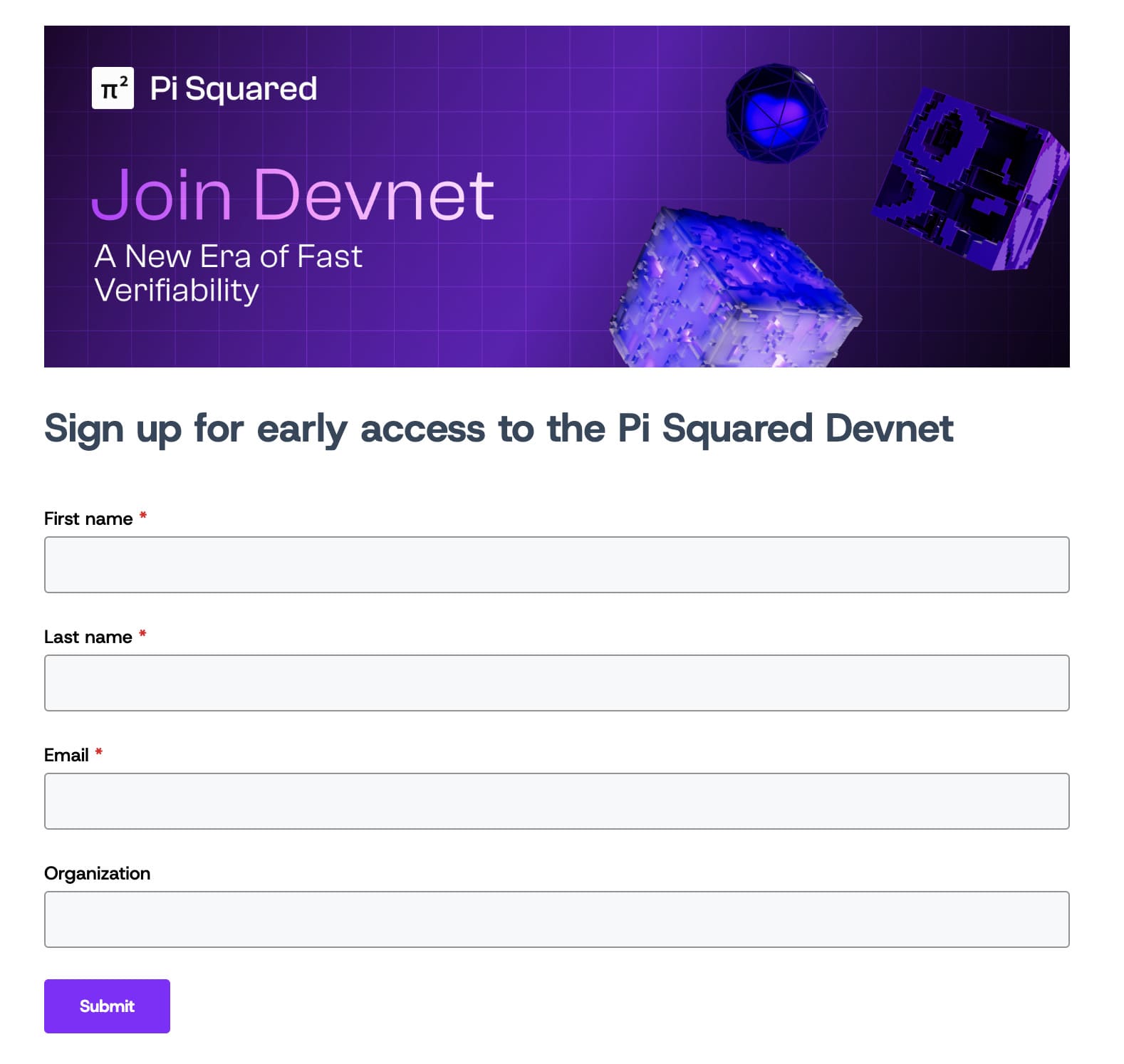 Early access form
