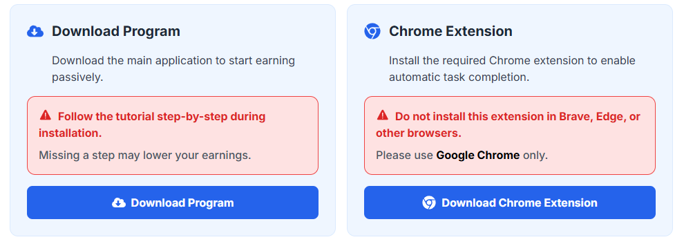 Download Program & Chrome Extension