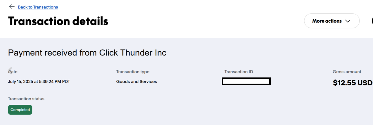 Payment proof pay2search