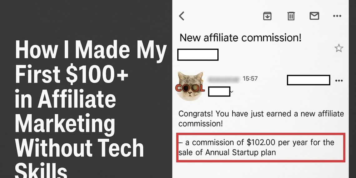 How I Made My First $100+ in Affiliate Marketing Without Tech Skills (2025 Guide)