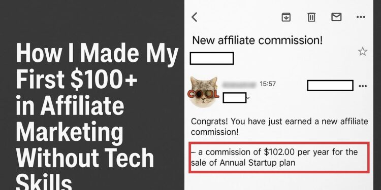 How I Made My First $100+ in Affiliate Marketing Without Tech Skills (2025 Guide)