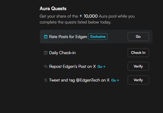 Complete aura quests