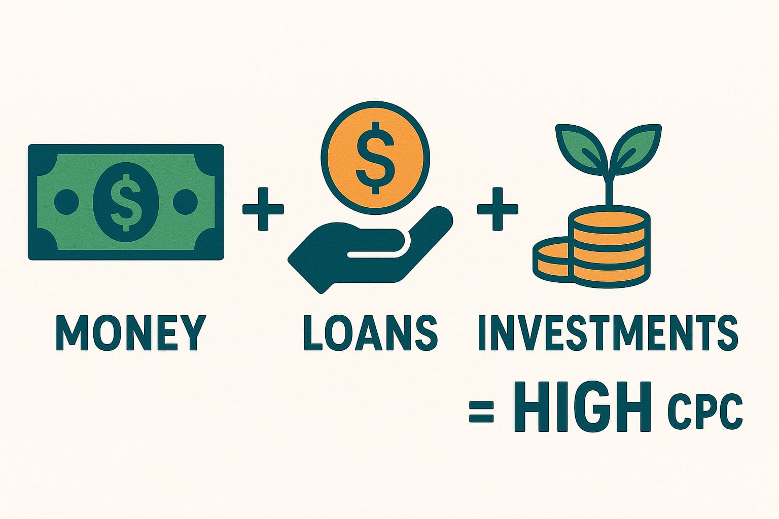 Money, Loans, Investments = High CPC