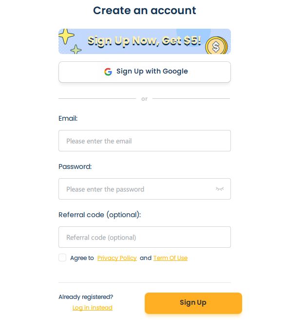 Packetshare Sign Up