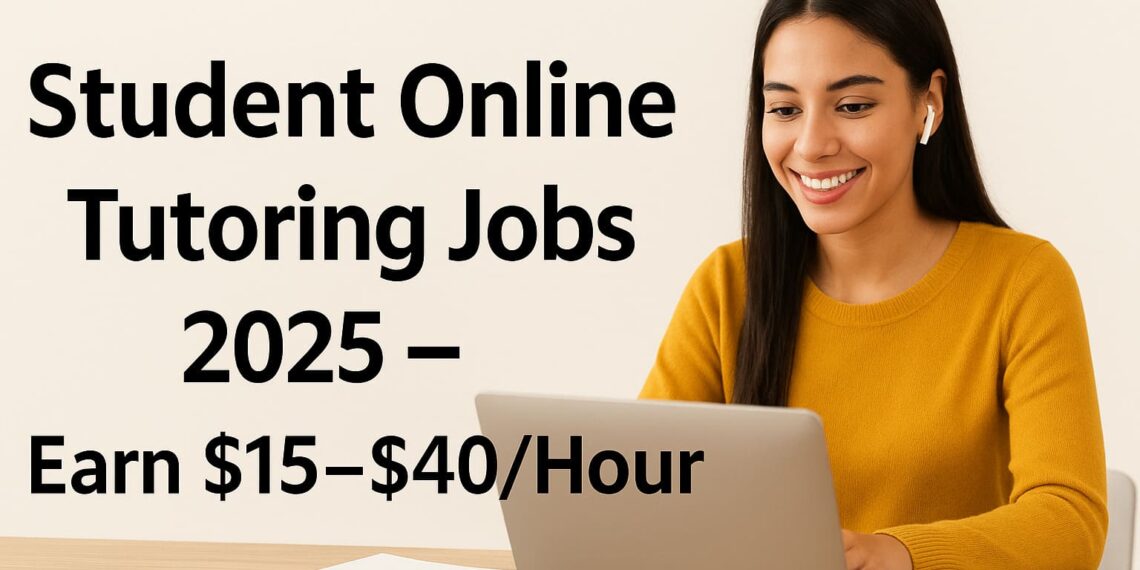 Student Online Tutoring Jobs 2025 – Earn $15–$40Hour