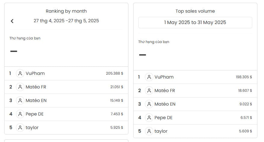 Right now, the top 5 are foreign-facing accounts, but in reality many of them are run by talented Vietnamese affiliates