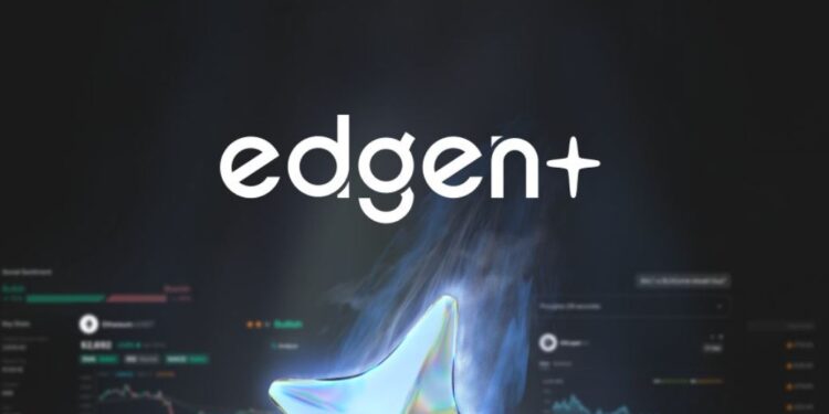 Edgen Tech AI project logo with Aura Airdrop background